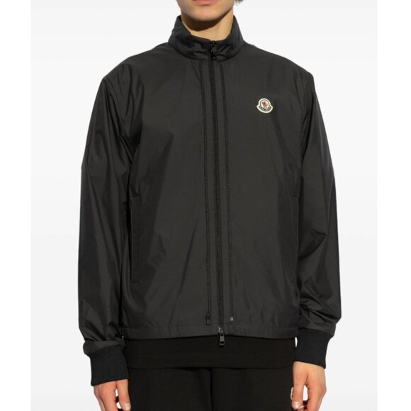 Moncler Verney Logo-patch Gilet Black Windbreaker Athletic Jacket Size M-L - Picture 4 of 13